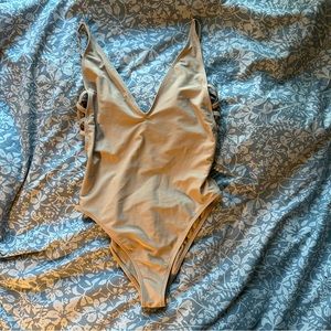 Nude one piece swimsuit